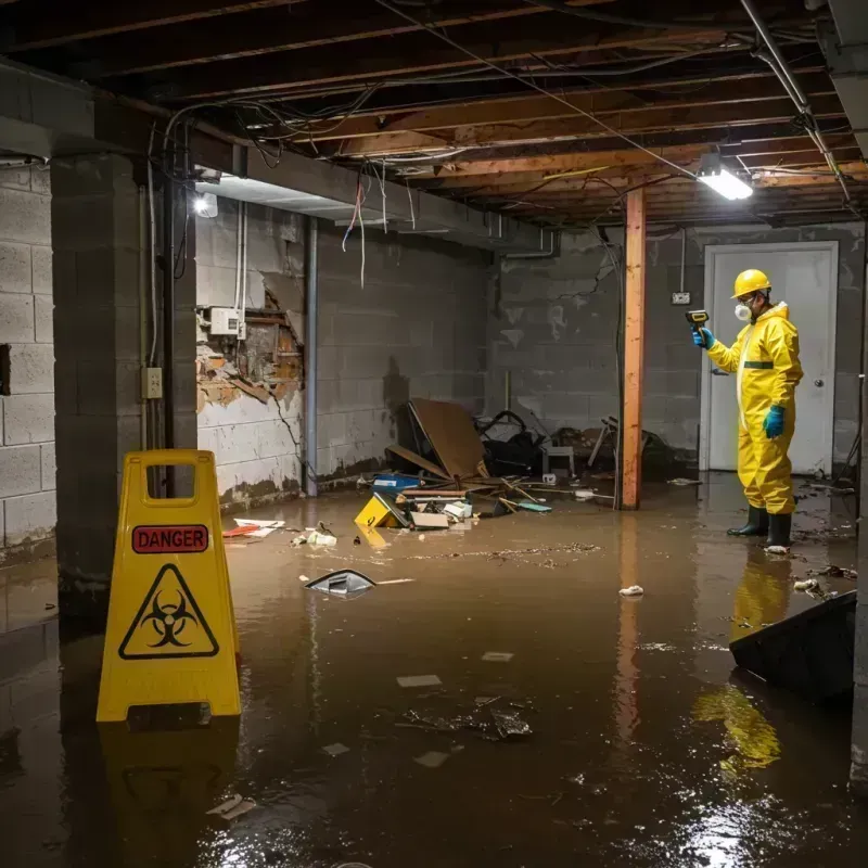 Flooded Basement Electrical Hazard in Saint Jacob, IL Property